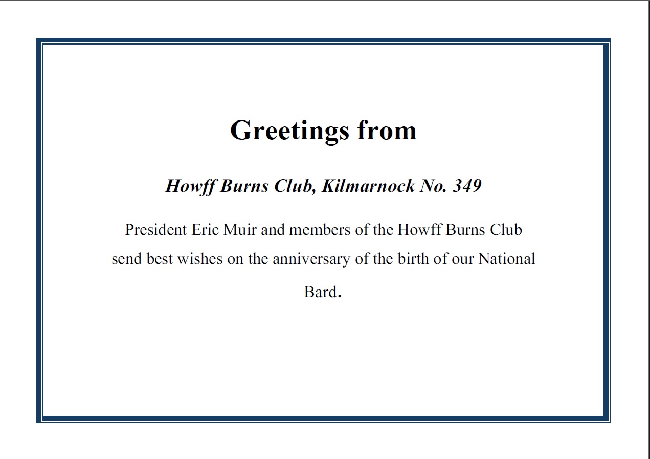 Howf Burns Club